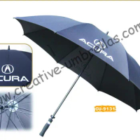 Free shipping by sea,14mm fiberglass shaft and ribs,hand open golf umbrella,windproof,anti-thunderbolt,car promotion umbrella
