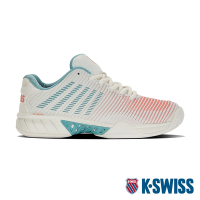 K-SWISS Hypercourt Express 2透氣輕量網球鞋-女-白/藍/蜜桃橘