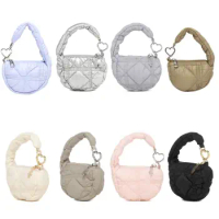 Solid Color Pleated Cloud Bag Fashionable Packaging Pleated Decorative Bag Handheld Large Capacity Shoulder Bag Shopping