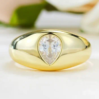 S925 Silver Ring, Gold Instagram Style, Golden Canyon Ring, Fashionable Jewelry, Romantic Series Ring