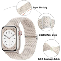 4pcs Elastic Braided Solo Loop Strap for Apple Watch, Band, 44mm, 40mm, 45mm, 41mm, 42mm, 38mm, 49mm, iWatch Series 8, Ultra 7,