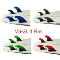 M+GL Surfboard Quad Fins UPSURF FCS 2 Fins Performance Honeycomb Fiberglass Surf Fins Surfing Quilha