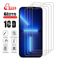 4Pcs Protection Glass For Apple iPhone 13 Pro Max mini 12 SE (2020) 11 X XR Xs 6 6S 7 8 Plus iPhone13 Tempered Screen Cover Film