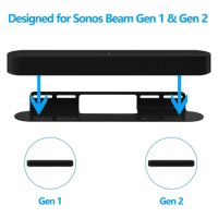 Wall Mount for Beam Gen 2 Gen1 Soundbar Vertical Space-saved Metal Display Shelf