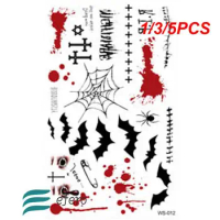 1/3/5PCS Halloween Waterproof Temporary Tattoo Stickers Sexy Bloody Makeup Zombie Scar Tattoo Decoration Wound Horror Blood