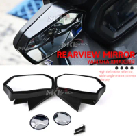 MKLIGHTECH For YAMAHA Xmax300 300 2023+ Motorcycle Rearview Mirror ABS Case Side Mirror Big View Xmax300