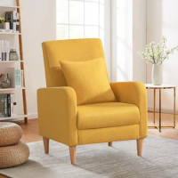 Accent Chair Armchair with Pillow, Modern Upholstered Accent Chair Armchair with Pillow, Fabric Reading Living Room Side Chair
