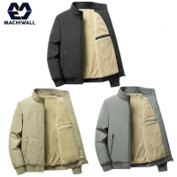 Jaket Bomber pria musim dingin bulu sherpa / jacket formal tebal terbaru
