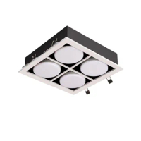 Recessed 4 Heads Ceiling Downlight 4x7W 4x9W 4x12W 120 Degree Beam Angle Replaceable GX5.3 Bulb Ceiling Spot Light Bedroom