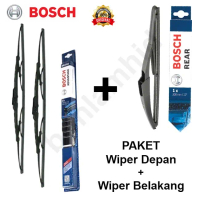 WIPER BOSCH ADVANTAGE AVANZA VELOZ 3Pcs (kn-kr dan blkg) Original Adaptor Kaca