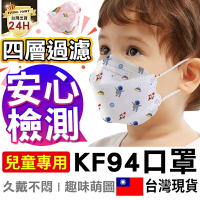 【趣味萌圖】兒童KF94魚形口罩 魚型口罩  四層口罩 KF94口罩 立體口罩【D1-00965】
