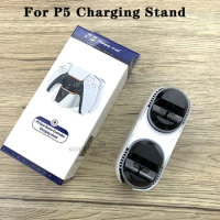 Dual Fast Charger for Playstation 5 Controller Charging Station Cradle Dock Station With LED Indicator for PS5 Slim Gamepads
