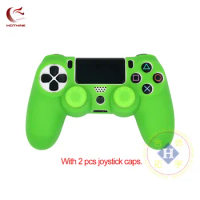 HOTHINK Silicone Cover Case +Thumbstick Joystick Cover Grips Caps For Playstation 4 PRO PS4 SLIM Dualshock 4 Controller
