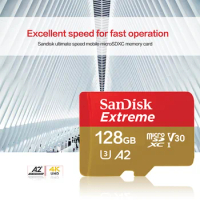 SanDisk 64GB 128GB 256GB 512GB Extreme microSDXC UHS-I 1TB Memory Card - Up to 190MB/s, C10, U3, V30, 4K, 5K, A2, Micro SD Card