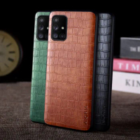 Case for Samsung Galaxy A71 A51 5G 4G A02S A03S Premium Crocodile Pattern Leather cover for samsung galaxy a51 a71 5g 4g case