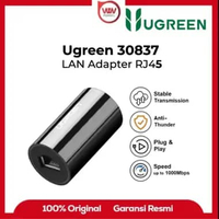 UGREEN 30837 Barel RJ45 Sambungan Kabel Lan Cat5 Cat6 Cat7 Anti Petir Black