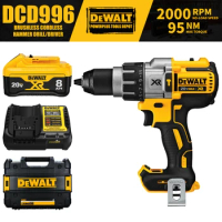 DEWALT DCD996 Kit Brushless Cordless 3-Speed 1/2in Hammer Drill Driver 20V Power Tools 2000RPM 95NM With Battery Charger