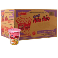 【Vietnam Import】Hao hao tom chua cay- Vietnam Cup Instant Noodle Food [ 1 Box 24 Cups ]