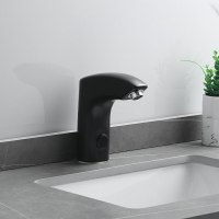 陶瓷黑智能式全自動感應水龍頭單冷熱感應龍頭紅外線面盆洗手器