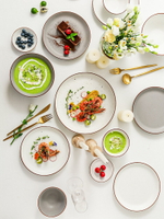 陶瓷餐具家用平盤家用魚盤子蒸魚盤菜盤創意橢圓形碟子加厚大號