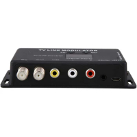 TM70 Home UHF TV Link Modulator Receiver Adjustable Converter Plastic Mini Audio Video AV To RF Professional Infrared Return