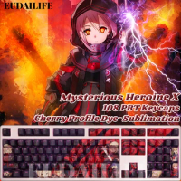 Mysterious Heroine X 108 Keycap Fate PBT DYE Sublimation Light Transmitting Cherry Switch Cross Key Cover Mechanical Keyboard