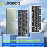 Presale Leobog Hi8 Bluetooth 2.4g Wireless Usb Three Mode Mechanical Keyboard Kit Gasket Structure 80 Key Game KeyboardAccessory