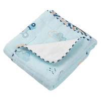 Chăn vải chần bông 3 lớp Animo B2306_MN003 (85x85cm,Xanh) - Giao hoạ tiết ngẫu nhiên