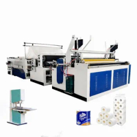 Fully Automatic Tissue Paper Embossing Machine Napkins Paper Folding Machine Double Table Napkin Making Machine