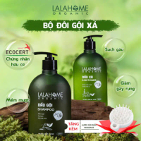 Bộ đôi dầu gội xả LALAHOME ORGANIC - Ngăn ngừa gàu, rụng, giúp tóc chắc khỏe, suôn mượt  - Chai 500m