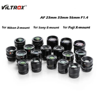 VILTROX 23mm 33mm 56mm F1.4 Lens AF Auto Focus APS-C Lens for fuji Lens X Canon M mount Sony E Nikon Lens Z mount Camera Lenses