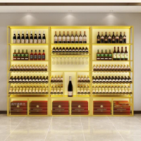 Shelf Living Room Wine Cabinets Free Shipping Whisky Liquor Wine Cabinets Restaurant Retail Stojak Na Wino Bussiness Furniture
