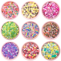50g/lot Cute Slime Kit Polymer Clay Supplies DIY Strawberry Heart Mix Sprinkles Filler Decor Accessories For Fluffy Cloud Clear