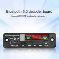 DC 5V MP3 APE Decoder Board TWS Bluetooth 5.0 Wireless FM Radio MP3 Player TF Card USB AUX Audio Decording Board Handsfree