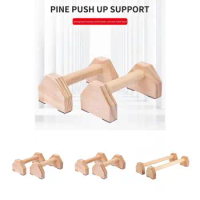 1 Pair Practical Compact Portable Triangle Support Wood Parallettes Workout Equipment Parallettes Bar Push Up Stands