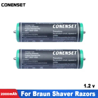 2pcs Replacement Battery for Braun 380S-4 390CC-4 S3 3000S 3020S 3040S 3080S 3090S 199s-1 5876 5878 5884 shaver razors Batteries