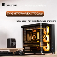 JONSBO TK-2 Gaming Chassis With Hyperboloid Side Glass Aquarium PC Case For 280/360 Liquid Cooling White RTX 4070Ti GPU 7800x3D