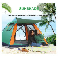 Folding Automatic Family 4 Person Nature Hike Tent Shelter Garden Tents Outdoor Nature Hike Tente De Plage Camping Equipment