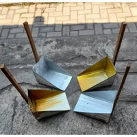 CIKRAK PENGKI SEKROP SAMPAH SENG STAINLESS GAGANG KAYU