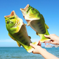 魚拖鞋韓版時尚外穿夏季女女生一字拖創意搞怪情侶魚形咸魚親子鞋