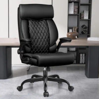 Office Chair, High Back Executive Office Chair Ergonomic Computer Desk Chair with Rocking Function, Leather Managerial Office Ch