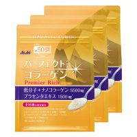 【ASAHI 朝日】Perfect Asta膠原蛋白粉/New尊爵黃金版50日份x3包（378g/包）