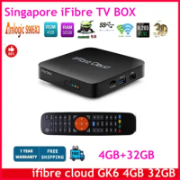 [Genuine]singapore tv box starhub ifibre cloud GK6 4G 32G Android AmlogicS905x3 BT5 Dual WiFi6 voice control update from i9plus