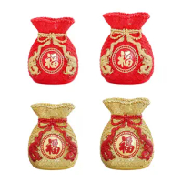 Chinese New Year Feng Shui Blessing Bag Vase Decor Art for Housewarming Gift