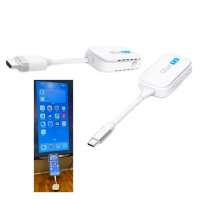 【EZcast】Type-C高畫質影像傳輸影音投影器 無線投影套組 TypeC發射器HDMI接收器(iPhone15系列適用)