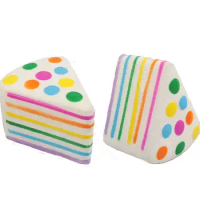 rainbow cake slice squishy Cartoon Cone Jumbo Slow Rising Soft Squishes Toys Decor Gift Sweet Scented Charms Rebound Drop