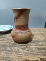日本回流瓷器陶器備前燒名家作花瓶茶道具杓立爐瓶花瓶，緋櫸紋，