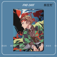 Anime Kamado Tanjirou For Samsung Galaxy Tab A7 Lite 8.7 2021 Case S9 Plus Tri-fold stand Cover Galaxy Tab S6 Lite