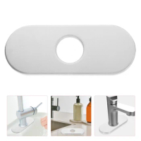 1PC Faucet Plate Hole Tap Cover Deck Plate Stainless Steel Bathroom Kitchen Sink For Most Single Hole Faucet Hot Sale