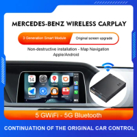 Wireless Carplay Android Auto For Mercedes Benz C117 W176 W204 W205 W221 X156 GLS ML GLK Class NTG 4.5 5.0 Module
